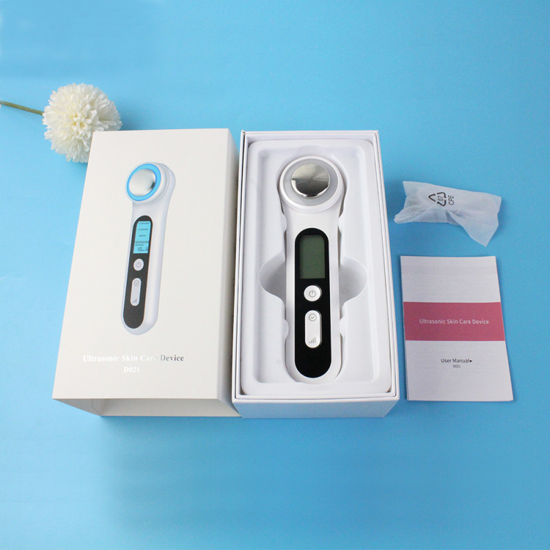 Прилад для догляду за обличчям Ultrasonic Skin Care D021 зі світлотерапією та вібромасажем (Білий)