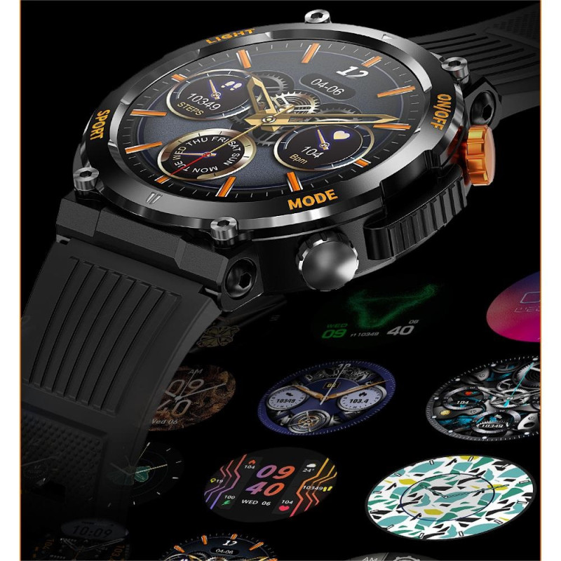 Розумний годинник COLMI V68 з AMOLED дисплеєм (Чорний)