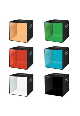 Лайтбокс для предметної зйомки Puluz PKT3200 30x30x30см з кільцевою лампою (Чорний)