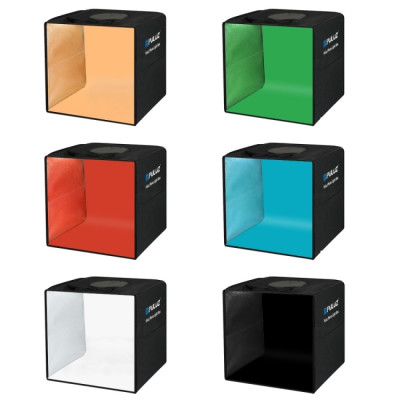 Лайтбокс для предметної зйомки Puluz PKT3200 30x30x30см з кільцевою лампою (Чорний)