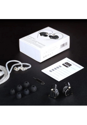 Гібридні навушники KZ ZS10 Pro 2 з мікрофоном (Чорний)