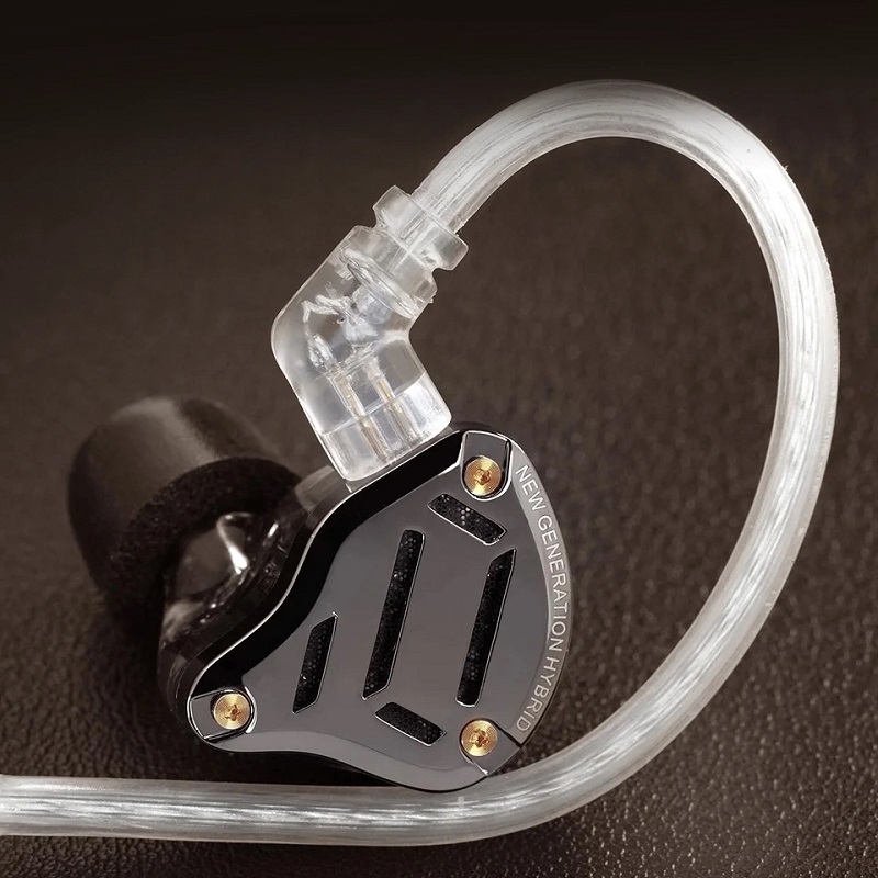 Гібридні навушники KZ ZS10 Pro 2 з мікрофоном (Чорний)