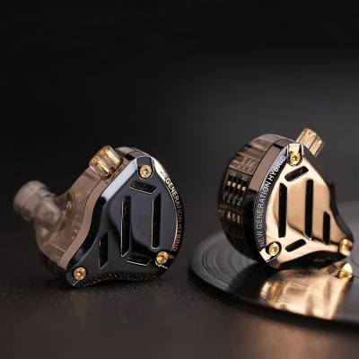Гібридні навушники KZ ZS10 Pro 2 з мікрофоном (Чорний)