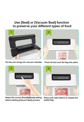 Вакууматор домашній для продуктів Biolomix Vacuum Sealer W300 (Білий)