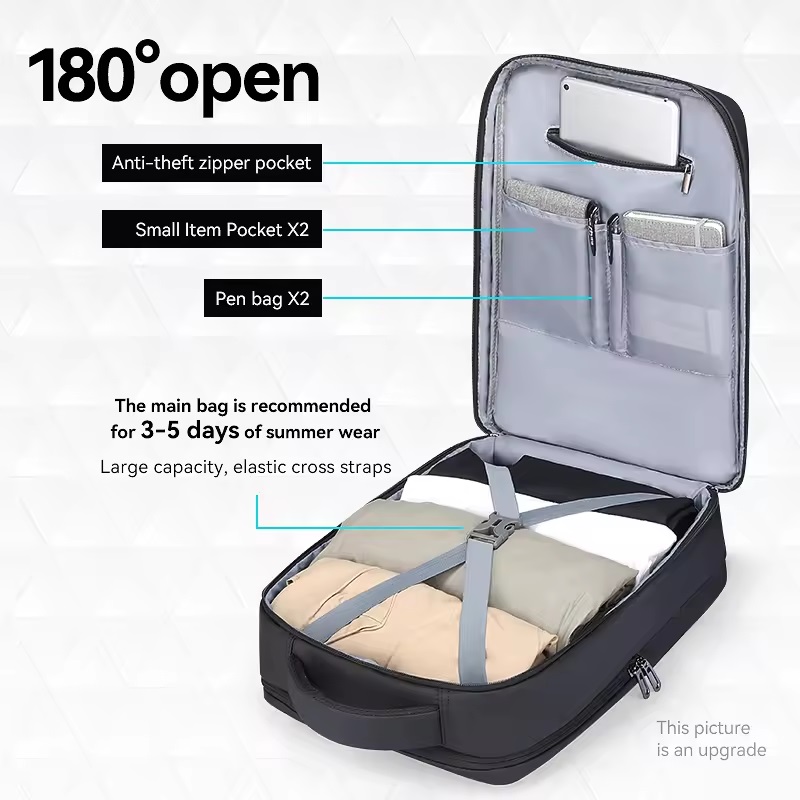 Дорожній рюкзак для ноутбука 15.6 дюймів Mark Ryden MR2900JYKR із ортопедичною спинкою (Чорний)