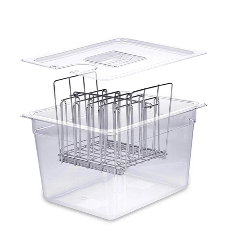 Контейнер для су-від з решіткою 11L BioloMix Sous Vide Rack (Сірий)