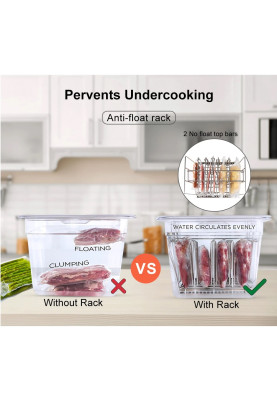 Контейнер для су-від з решіткою 11L BioloMix Sous Vide Rack (Сірий)