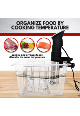 Контейнер для су-від з решіткою 11L BioloMix Sous Vide Rack (Сірий)