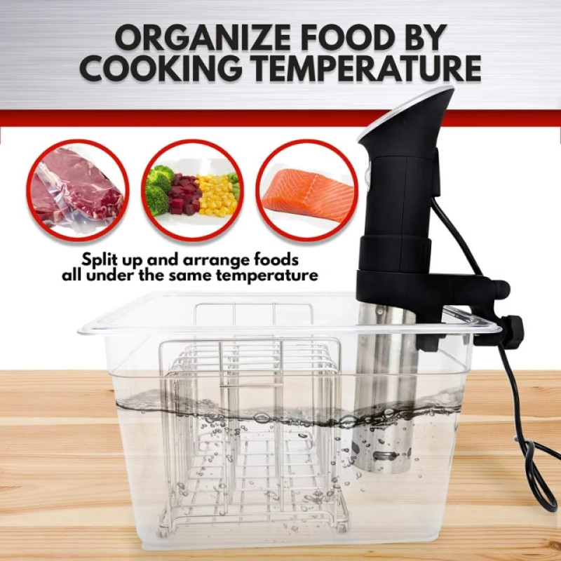 Контейнер для су-від з решіткою 11L BioloMix Sous Vide Rack (Сірий)