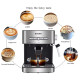 Кавоварка ріжкова BioloMix CM6866 Espresso Machine 2-in-1 зі спінювачем для молока (Сірий)