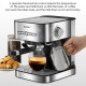 Кавоварка ріжкова BioloMix CM6866 Espresso Machine 2-in-1 зі спінювачем для молока (Сірий)