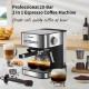 Кавоварка ріжкова BioloMix CM6866 Espresso Machine 2-in-1 зі спінювачем для молока (Сірий)