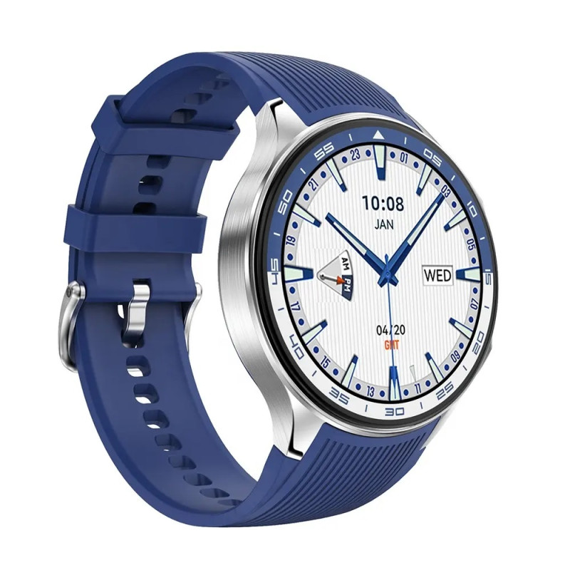 Розумний годинник NO.1 DT WATCH X з можливістю підключити навушники (Сріблястий)