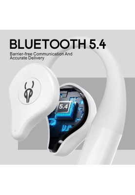Спортивні Bluetooth навушники Sabbat Q12 Cloud White відкритого типу (Білий)
