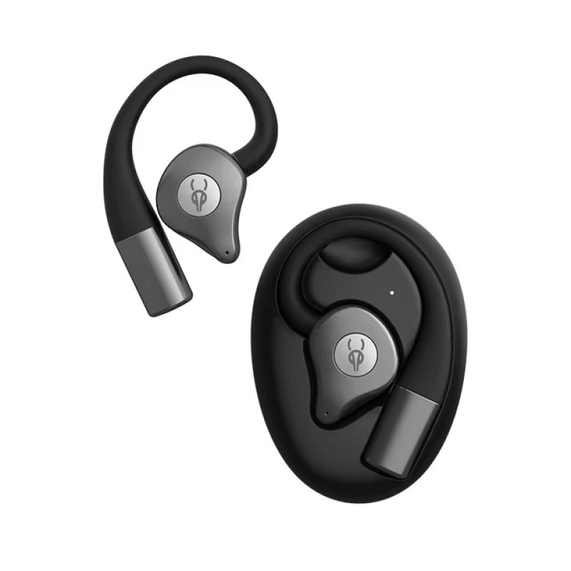 Спортивні Bluetooth навушники Sabbat Q12 Ink Black відкритого типу (Чорний)