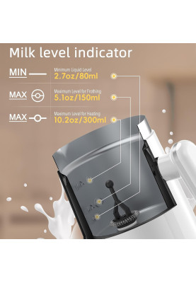 Спінювач молока (капучинатор) Biolomix Milk Frother BMF101 (Білий)