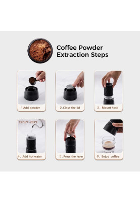 Портативна кавоварка Biolomix Espresso Machine HS-8439 для капсул і меленої кави (Чорний)