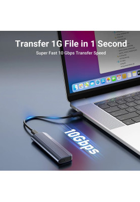 Зовнішня кишеня Acasis EC-6602 m.2 NVME SSD з підключенням USB Type-C (Сірий)