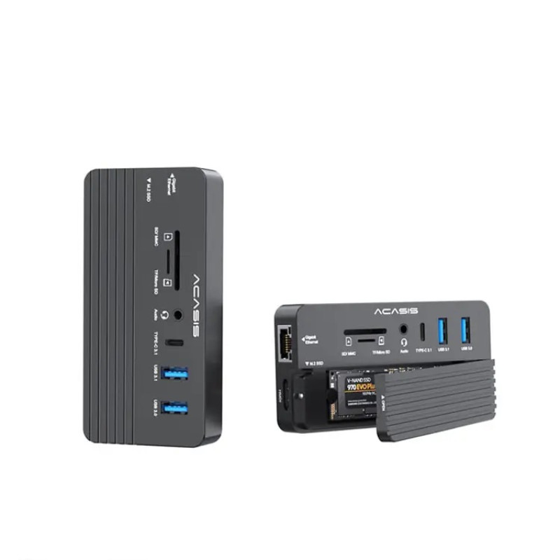 Док-станція Acasis CM073 з кишенею для SSD m.2 накопичувача (Чорний)