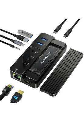Док-станція Acasis CM073 з кишенею для SSD m.2 накопичувача (Чорний)