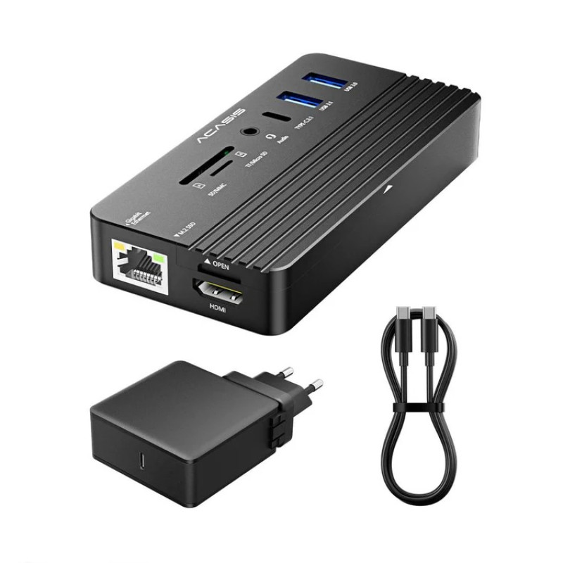 Док-станція Acasis CM073 з кишенею для SSD m.2 накопичувача (Чорний)