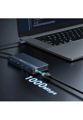 Док-станція 14-in-1 Acasis DS-0202 з HDMI 4K@60Hz, Ethernet та зарядкою 100Вт (Сірий)