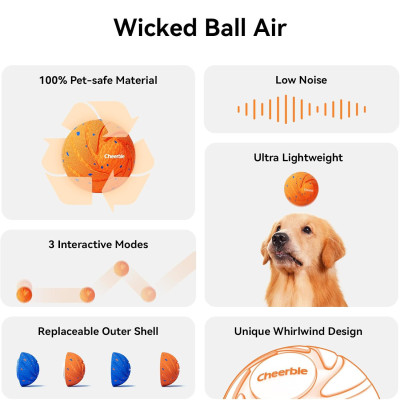 М'ячик для собак Cheerble Wickedball Air (Помаранчевий)