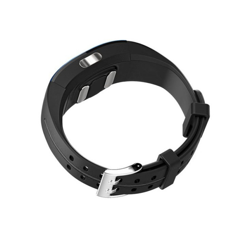 Розумний фітнес-браслет Jiks Fit з тонометром (Black-Blue)