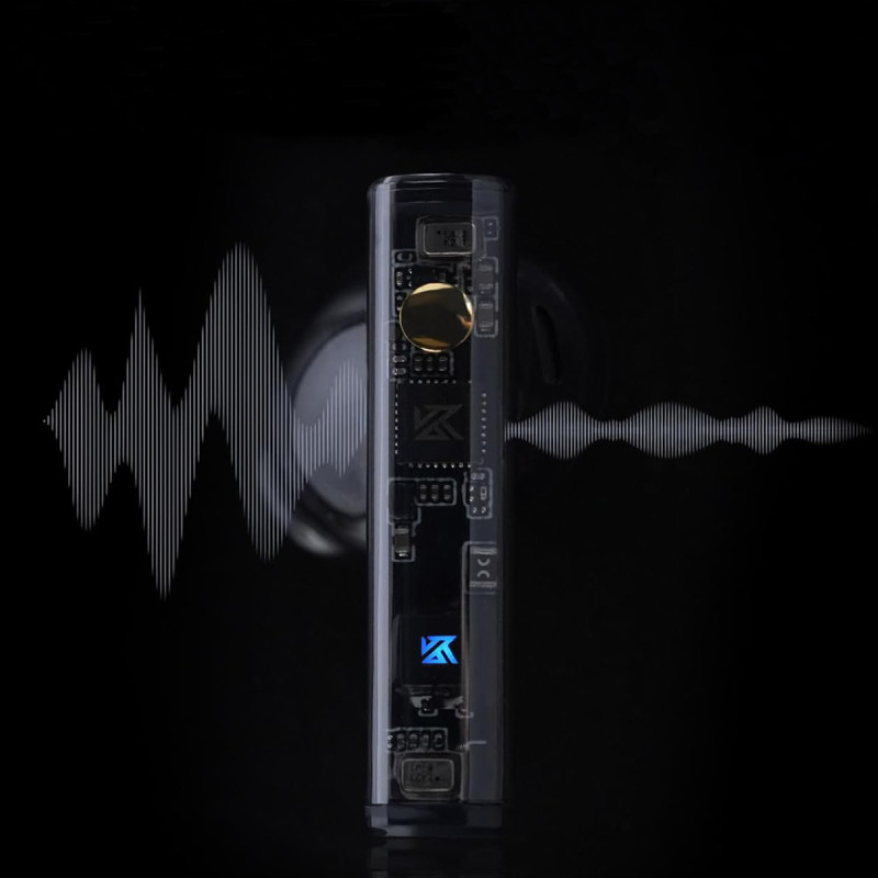 Бездротові Bluetooth навушники KZ Carol з активним шумозаглушенням (Чорний)