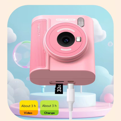 Дитячий фотоапарат Instant Print Camera P99 з миттєвим термодруком (Рожевий)