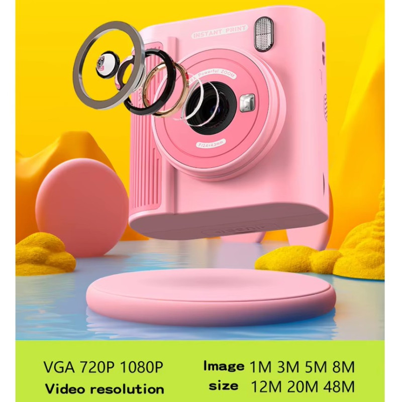 Дитячий фотоапарат Instant Print Camera P99 з миттєвим термодруком (Рожевий)