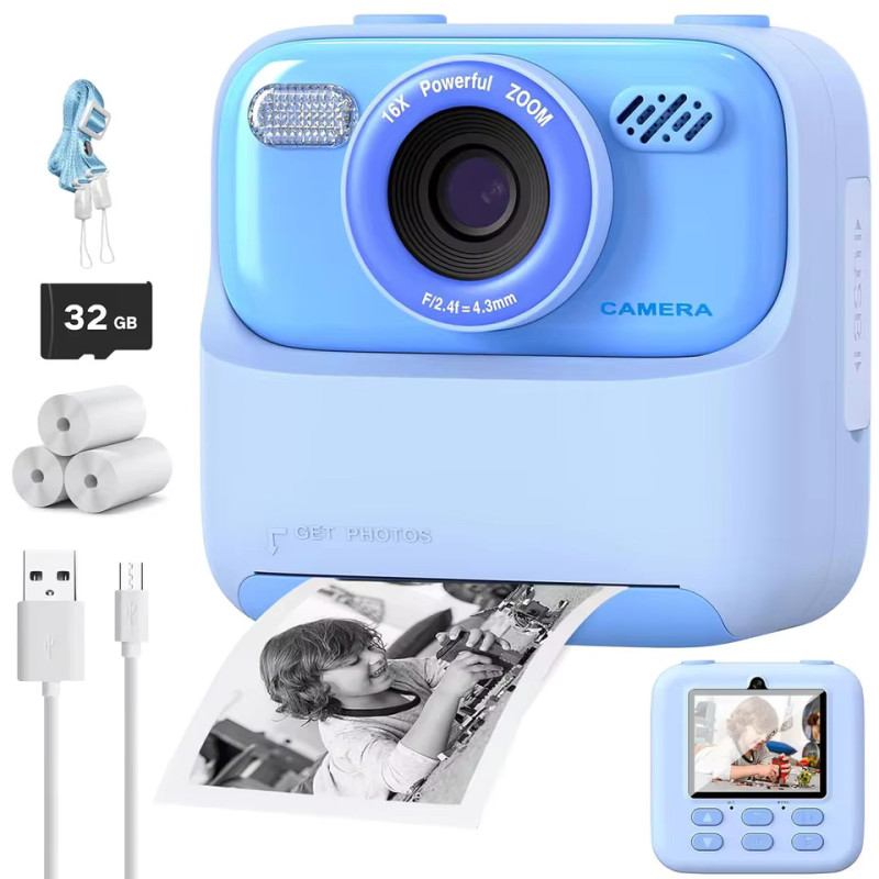 Дитяча камера миттєвого друку Instant Print Camera P79 (Синій)