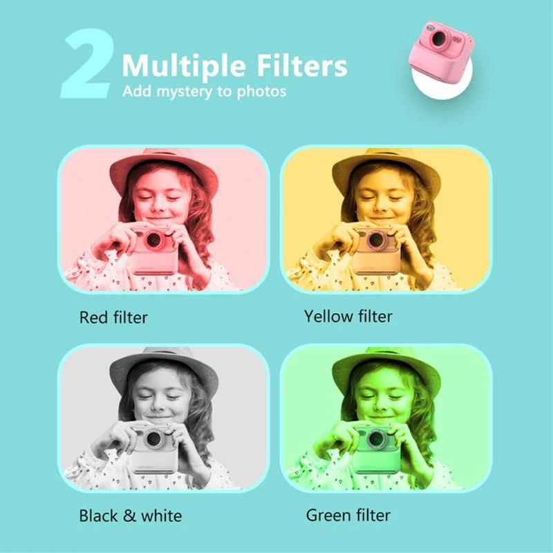 Дитяча камера миттєвого друку Instant Print Camera P79 (Рожевий)