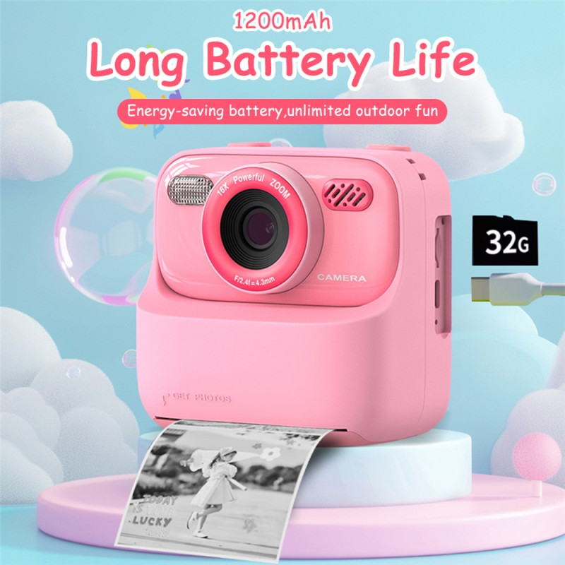 Дитяча камера миттєвого друку Instant Print Camera P79 (Рожевий)