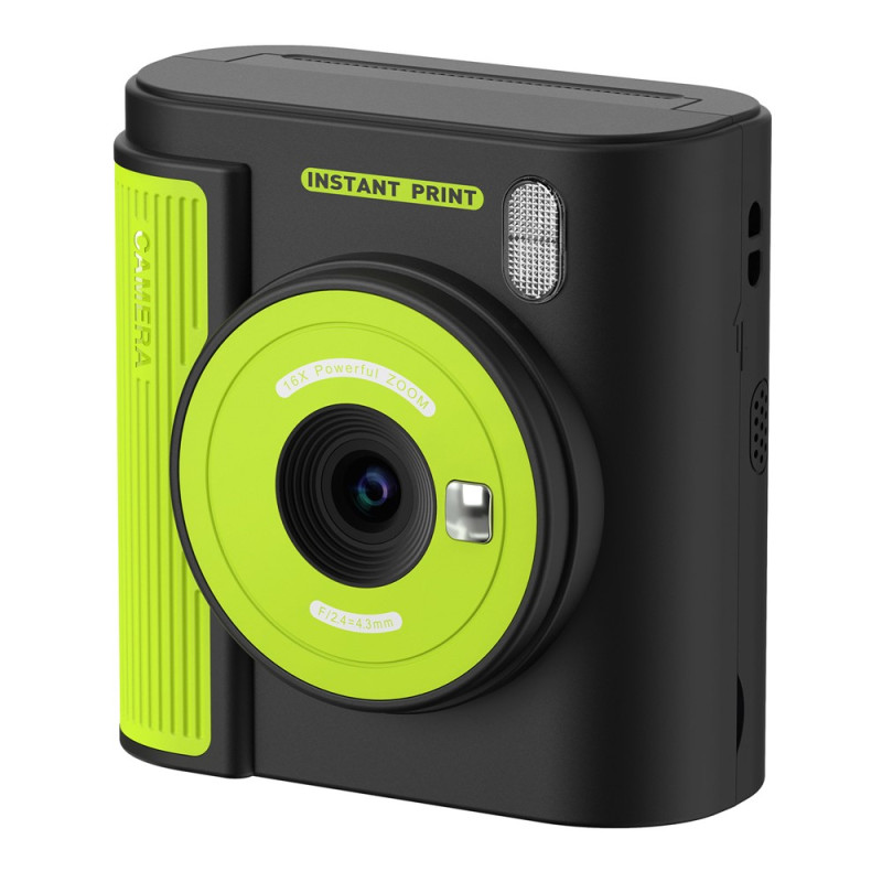 Дитячий фотоапарат Instant Print Camera P99 з миттєвим термодруком (Чорно-зелений)