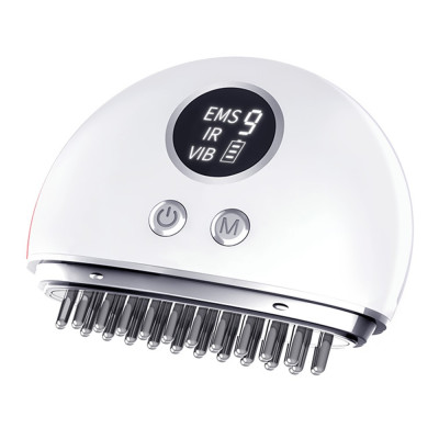 Масажер для голови DYM041 з меридіанною щіткою, EMS та вібрацією (Білий)