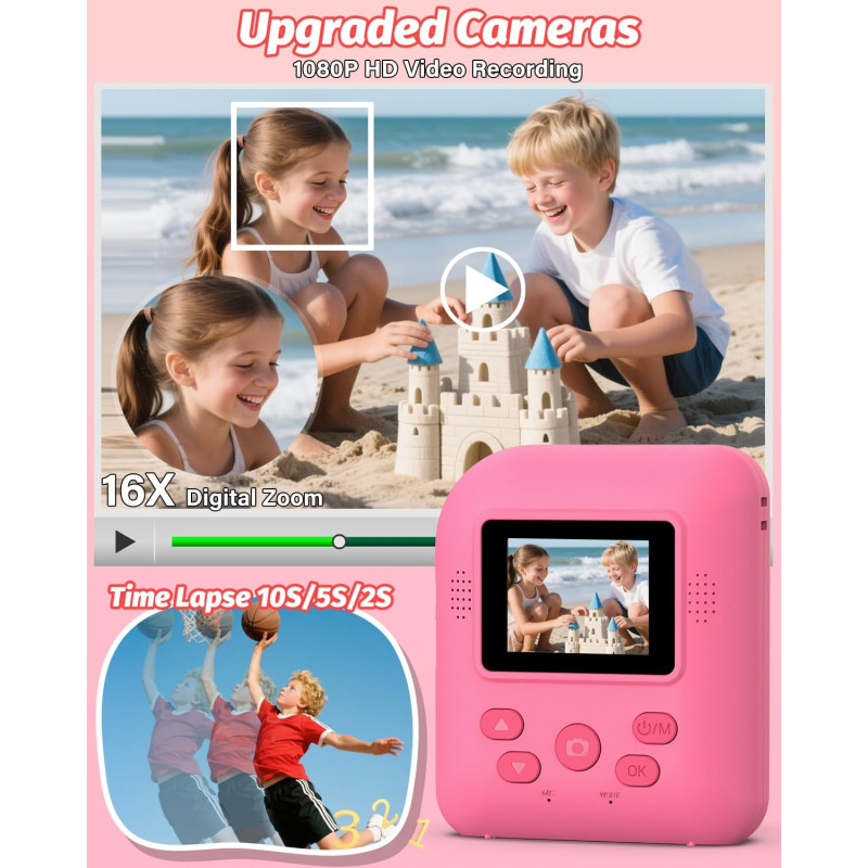 Дитяча камера миттєвого друку Instant Print Camera P89 (Червоний)