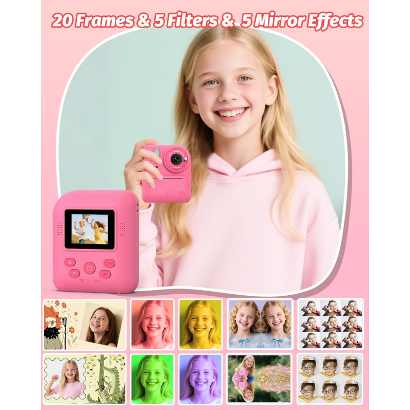 Дитяча камера миттєвого друку Instant Print Camera P89 (Червоний)