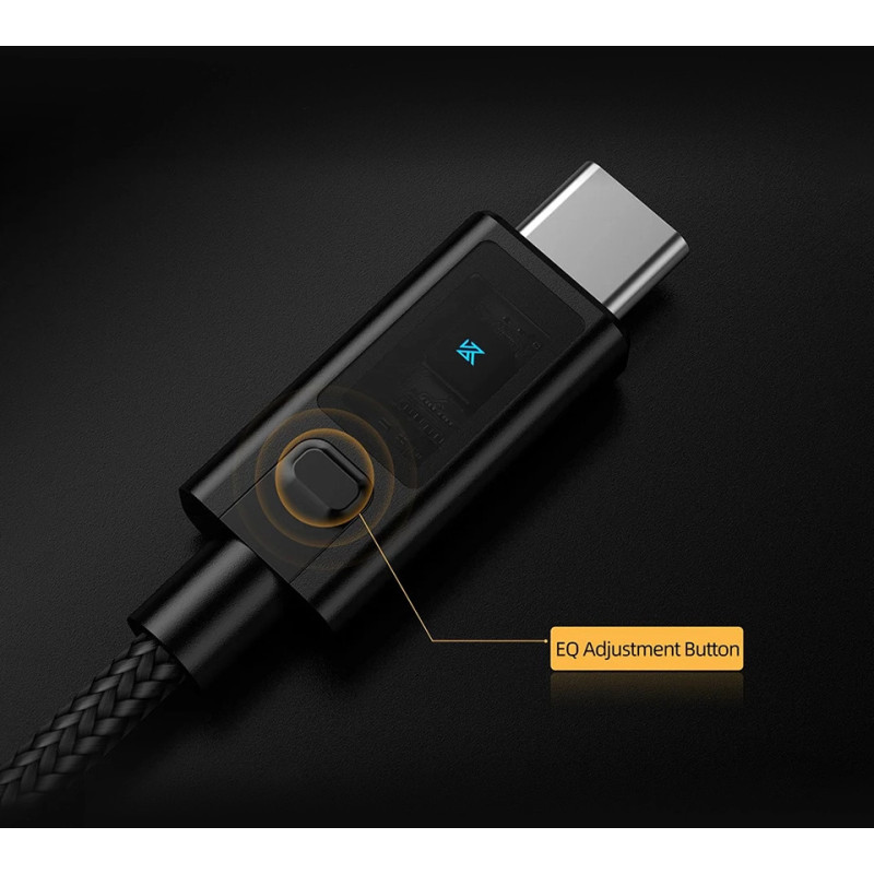 Портативний ЦАП-підсилювач для навушників KZ AM2 Type-C з еквалайзером та Hi-Fi звуком (Чорний)
