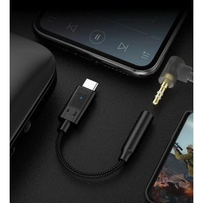 Портативний ЦАП-підсилювач для навушників KZ AM2 Type-C з еквалайзером та Hi-Fi звуком (Чорний)