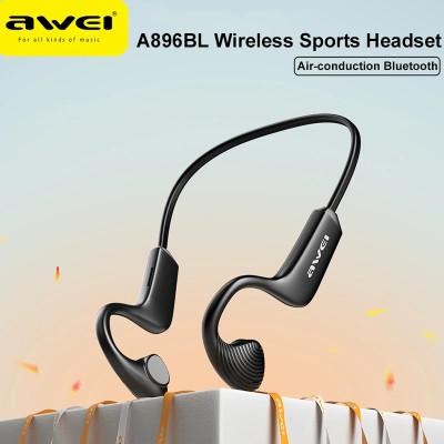 Спортивні Bluetooth навушники Awei A896BL з повітряною провідністю (Чорний)