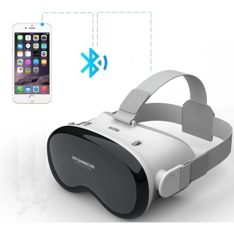 Окуляри віртуальної реальності Shinecon G18EB для смартфона з Hi-Fi навушниками (Білий)