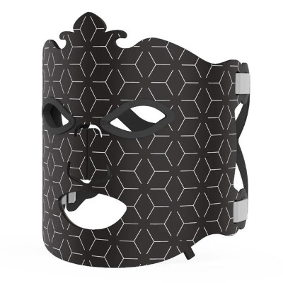 Силіконова LED маска для обличчя з 7 кольорами світлотерапії проти акне та зморшок (Чорний)