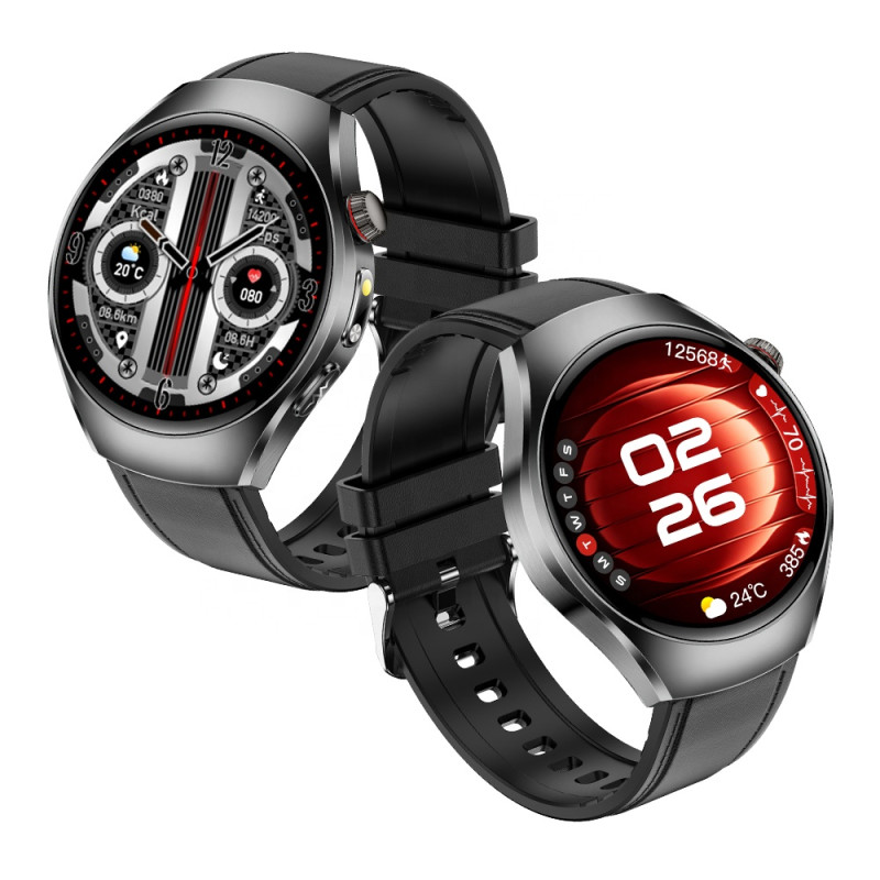 Смарт-годинник Lemfo ET460 з вимірюванням тиску ЕКГ та Bluetooth-дзвінками (Чорний)