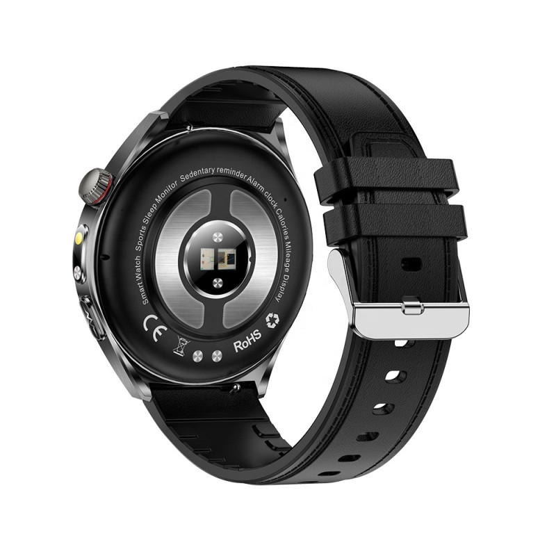 Смарт-годинник Lemfo ET460 з вимірюванням тиску ЕКГ та Bluetooth-дзвінками (Чорний)
