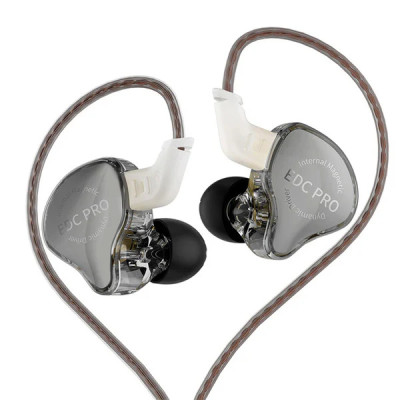 Вакуумні навушники KZ EDC Pro Hi-Fi з потужним басом та мікрофоном (Сірий) Вакуумні навушники KZ EDC Pro Hi-Fi з потужним басом та мікрофоном (Сірий)