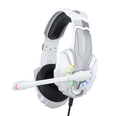 Ігрова гарнітура KOTION EACH G9000 Plus для ПК та консолей з RGB-підсвічуванням і мікрофоном (Білий)