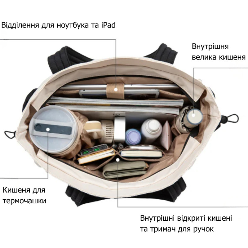 Сумка для ноутбука 15.6” Lovevook Quilted Puffer з клатчем та захистом від води (Зелений)
