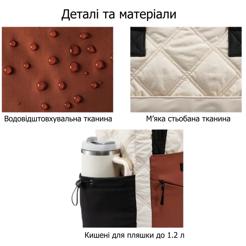 Сумка для ноутбука 15.6” Lovevook Quilted Puffer з клатчем та захистом від води (Зелений)