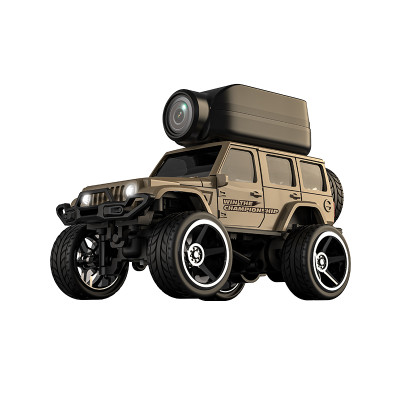 Міні FPV машинка на радіокеруванні KFPLAN KF32 1:64 4WD з Wi-Fi камерою (Коричневий)